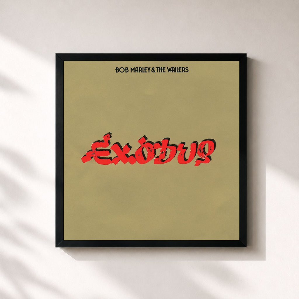 Tableau de l'album Exodus de Bob Marley & The Wailers, imprimé et encadré en France