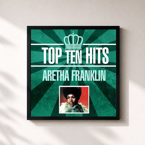 Aretha Franklin · Top 10 Hits — Affiche encadrée