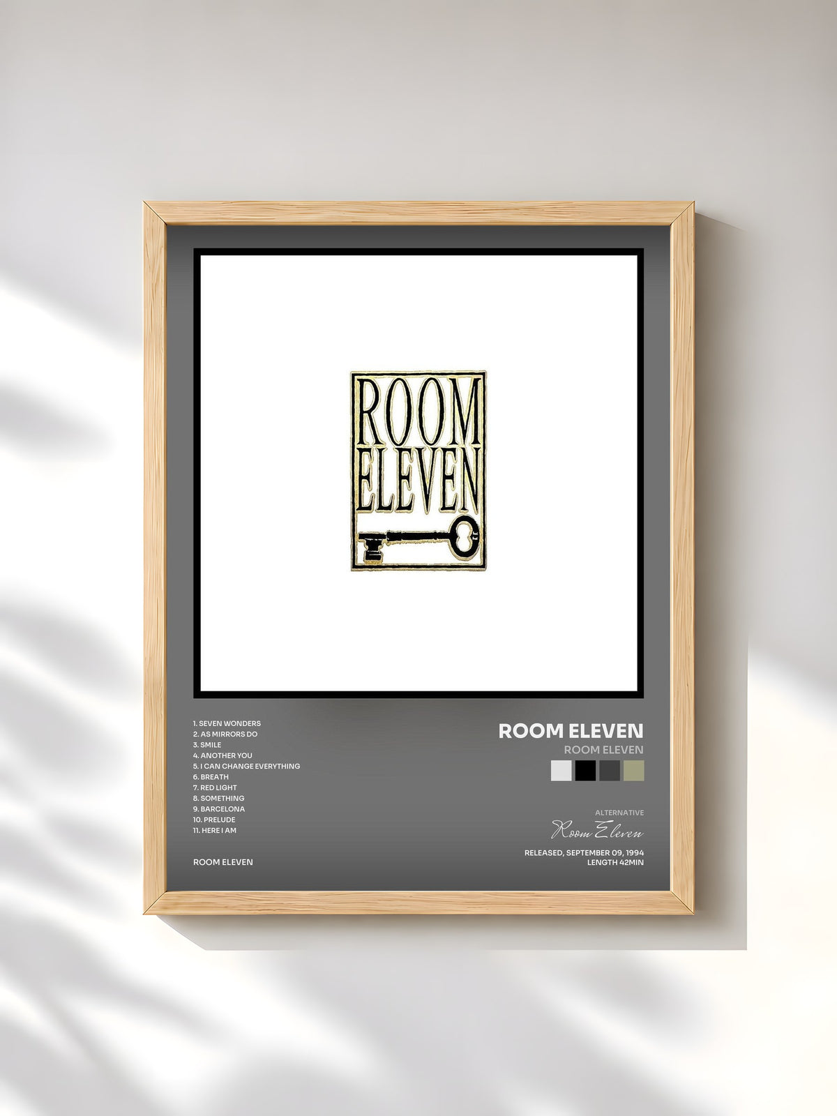 #bois Tableau de l'album Room Eleven de Room Eleven, cadre en bois brut, imprimé et encadré en France