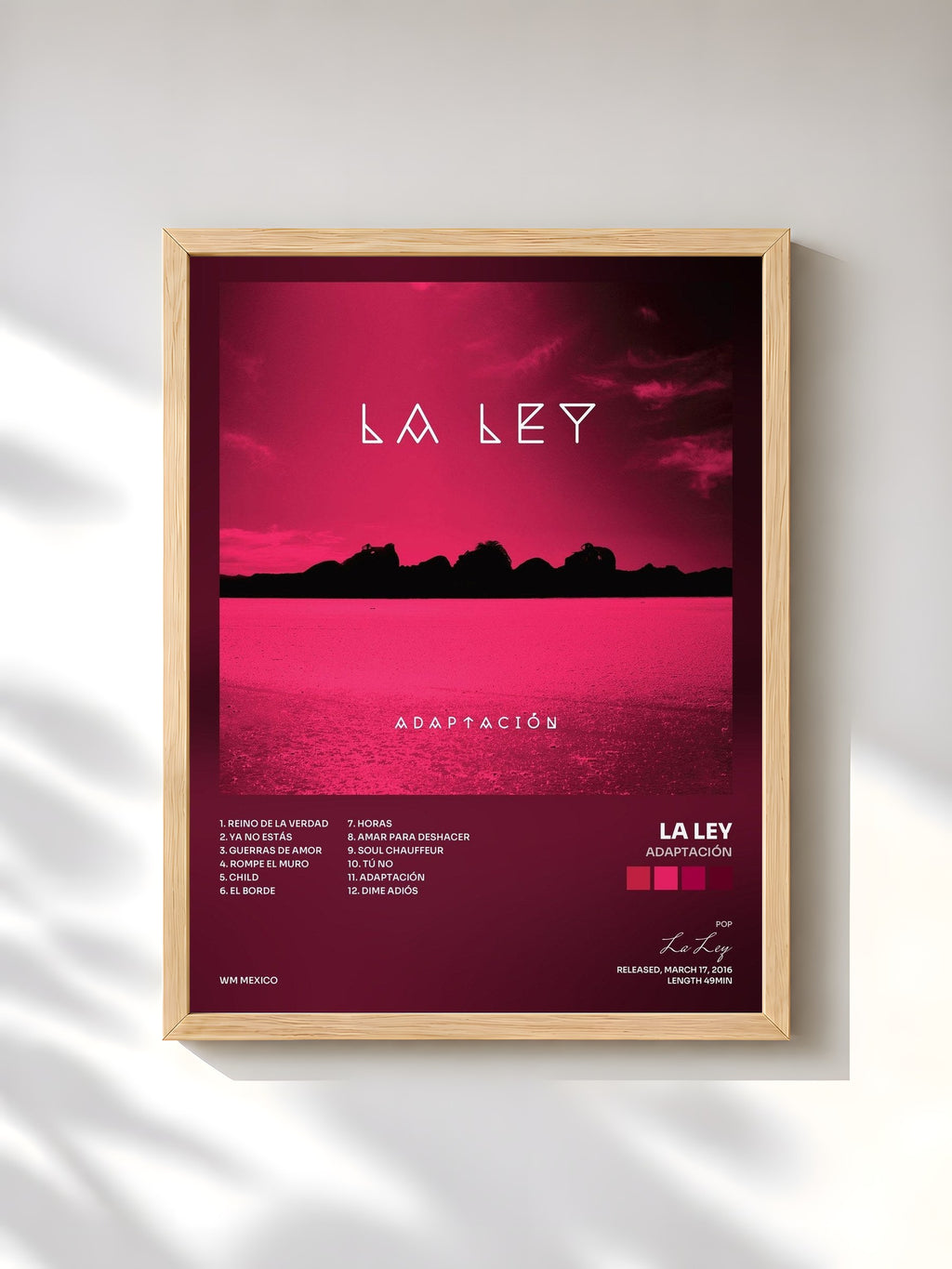 #bois Tableau de l'album Adaptación de La Ley, cadre en bois brut, imprimé et encadré en France