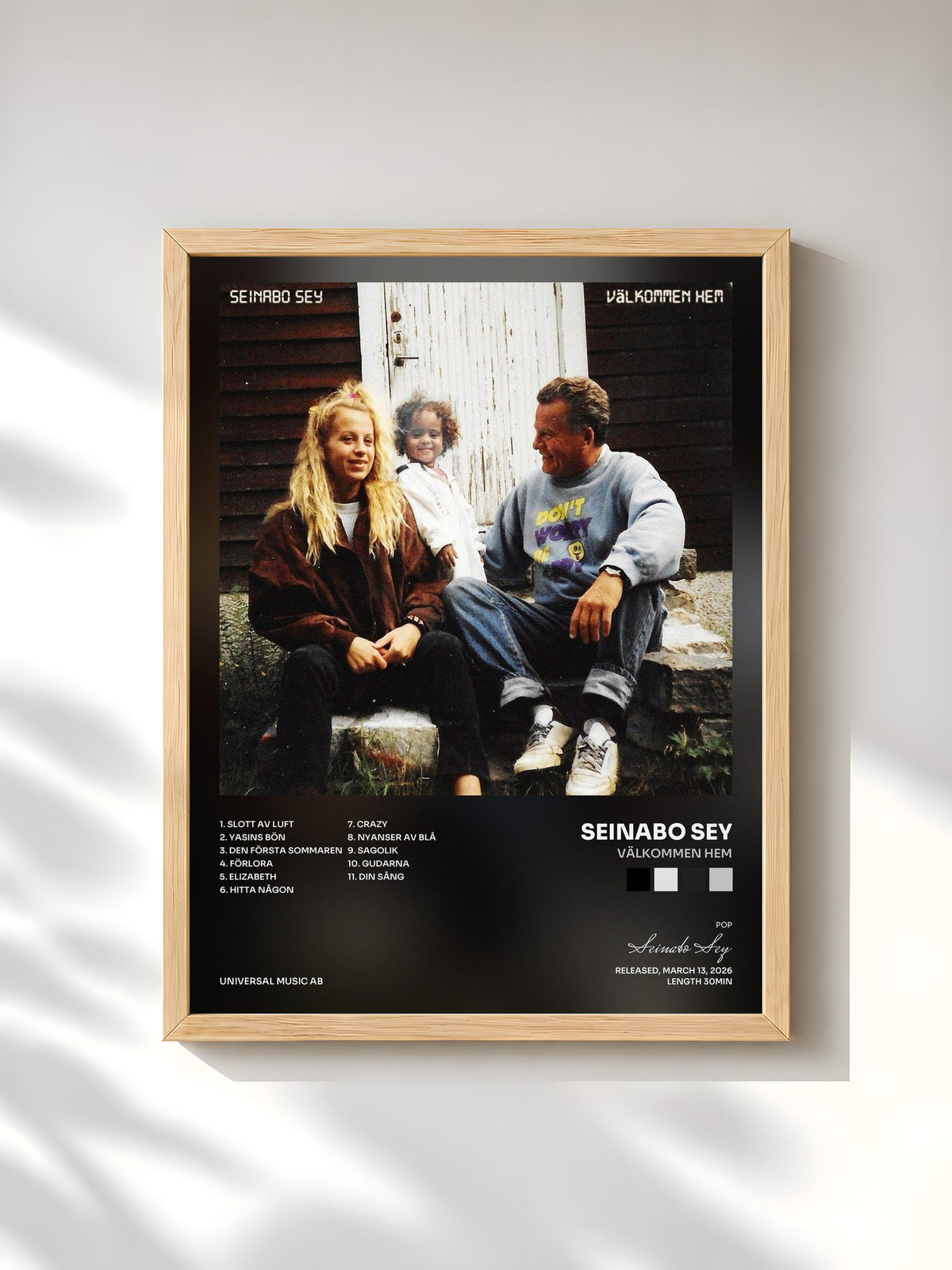 #bois Tableau de l'album Välkommen hem de Seinabo Sey, cadre en bois brut, imprimé et encadré en France