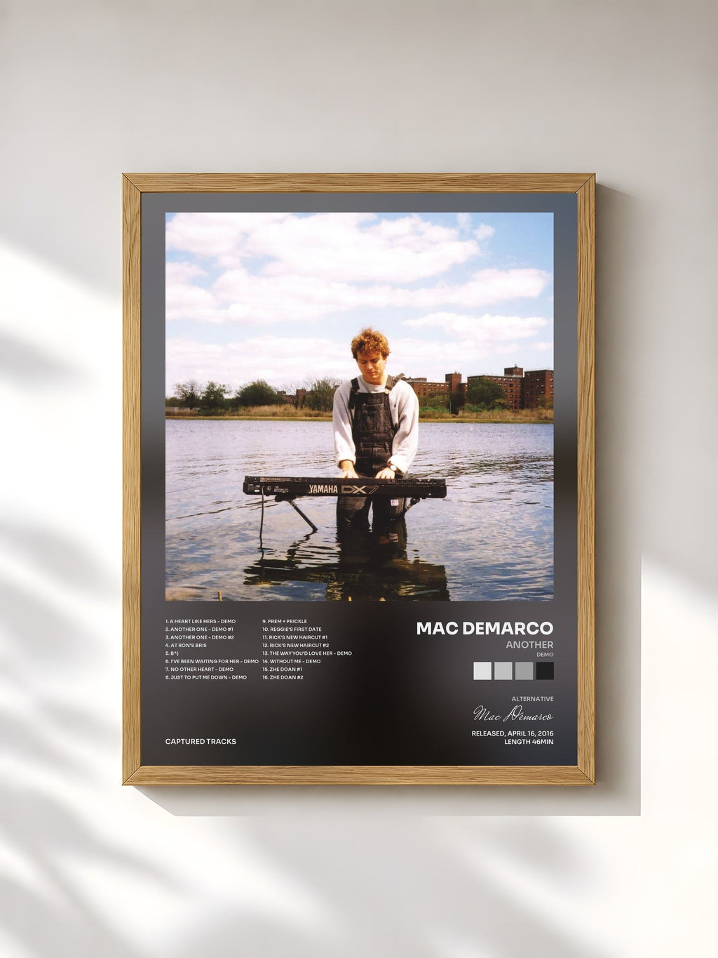 #bois Tableau de l'album Another (Demo) One de Mac Demarco, cadre en bois brut, imprimé et encadré en France