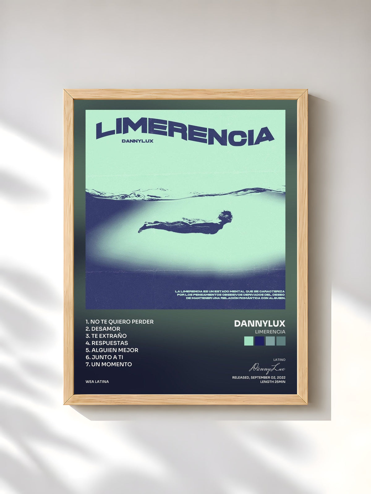 #bois Tableau de l'album Limerencia de DannyLux, cadre en bois brut, imprimé et encadré en France