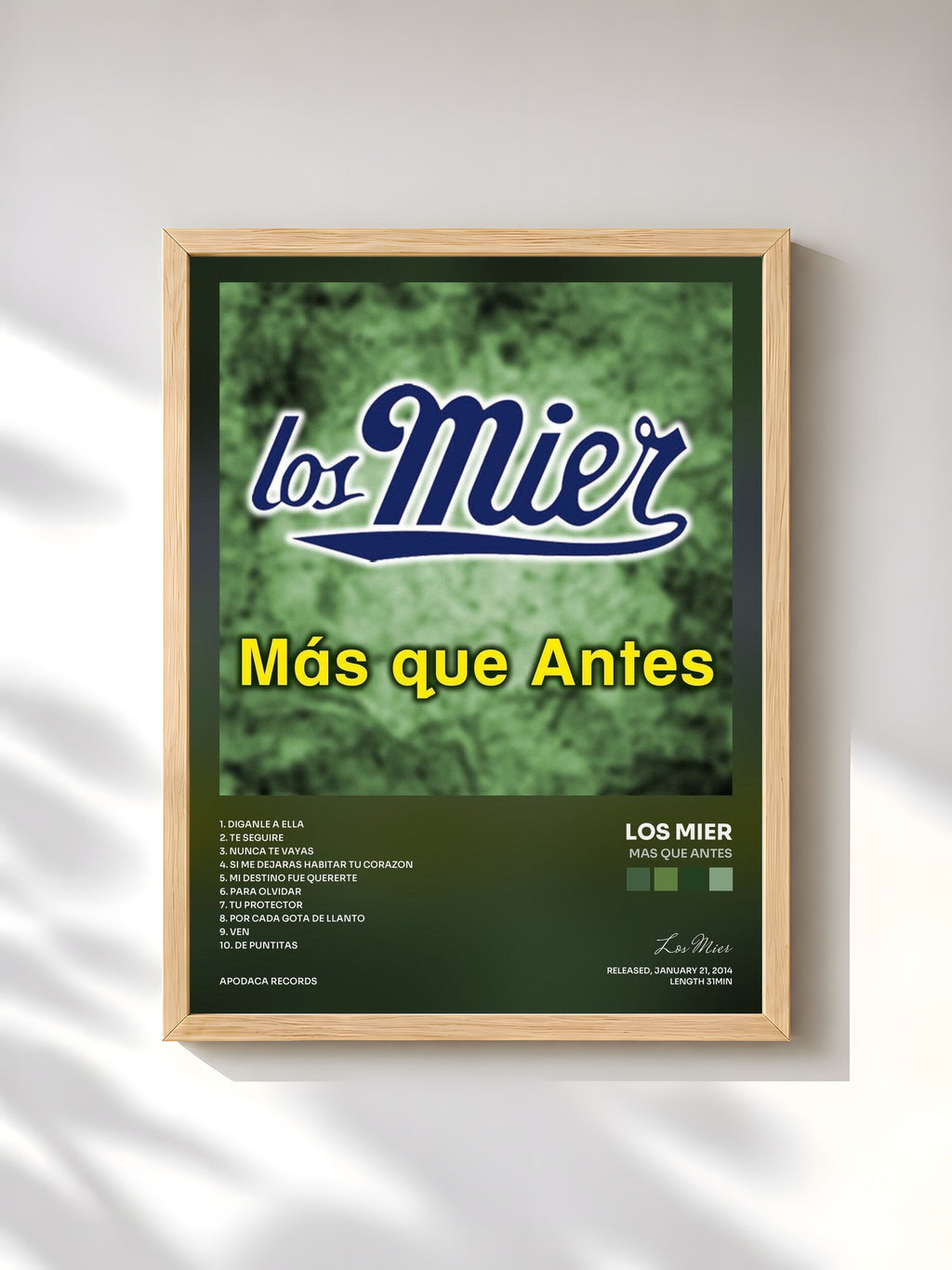 #bois Tableau de l'album Mas Que Antes de Los Mier, cadre en bois brut, imprimé et encadré en France