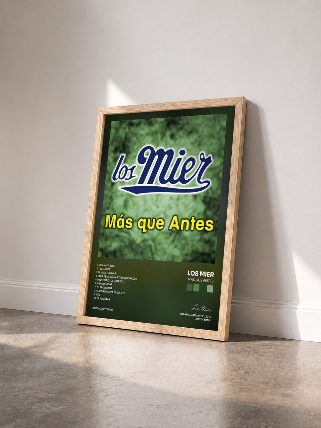 #bois Tableau de l'album Mas Que Antes de Los Mier vu de trois quarts, cadre en bois brut