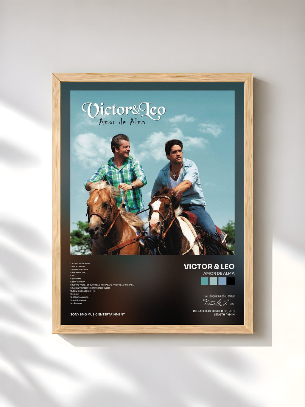#bois Tableau de l'album Amor de Alma de Victor & Leo, cadre en bois brut, imprimé et encadré en France