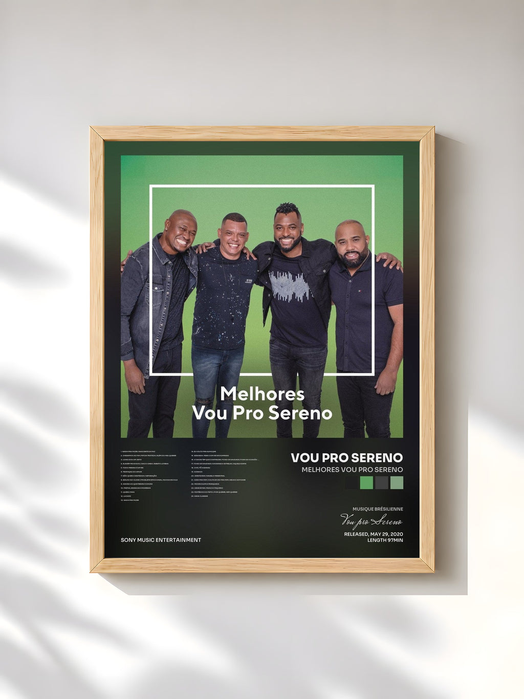#bois Tableau de l'album Melhores Vou Pro Sereno de Vou pro Sereno, cadre en bois brut, imprimé et encadré en France