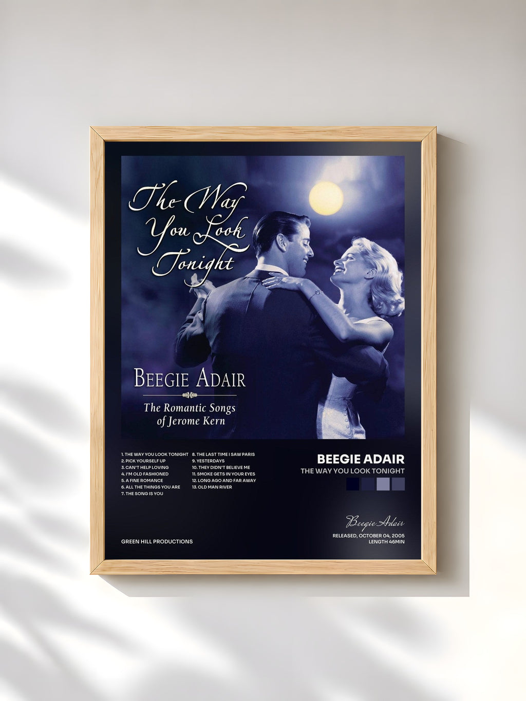 #bois Tableau de l'album The Way You Look Tonight de Beegie Adair, cadre en bois brut, imprimé et encadré en France
