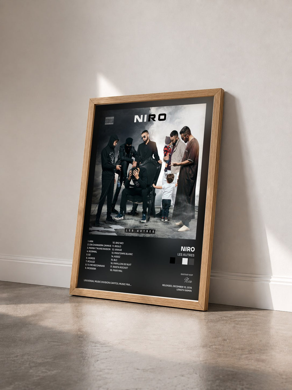 #bois Tableau de l'album Les autres de Niro vu de trois quarts, cadre en bois brut