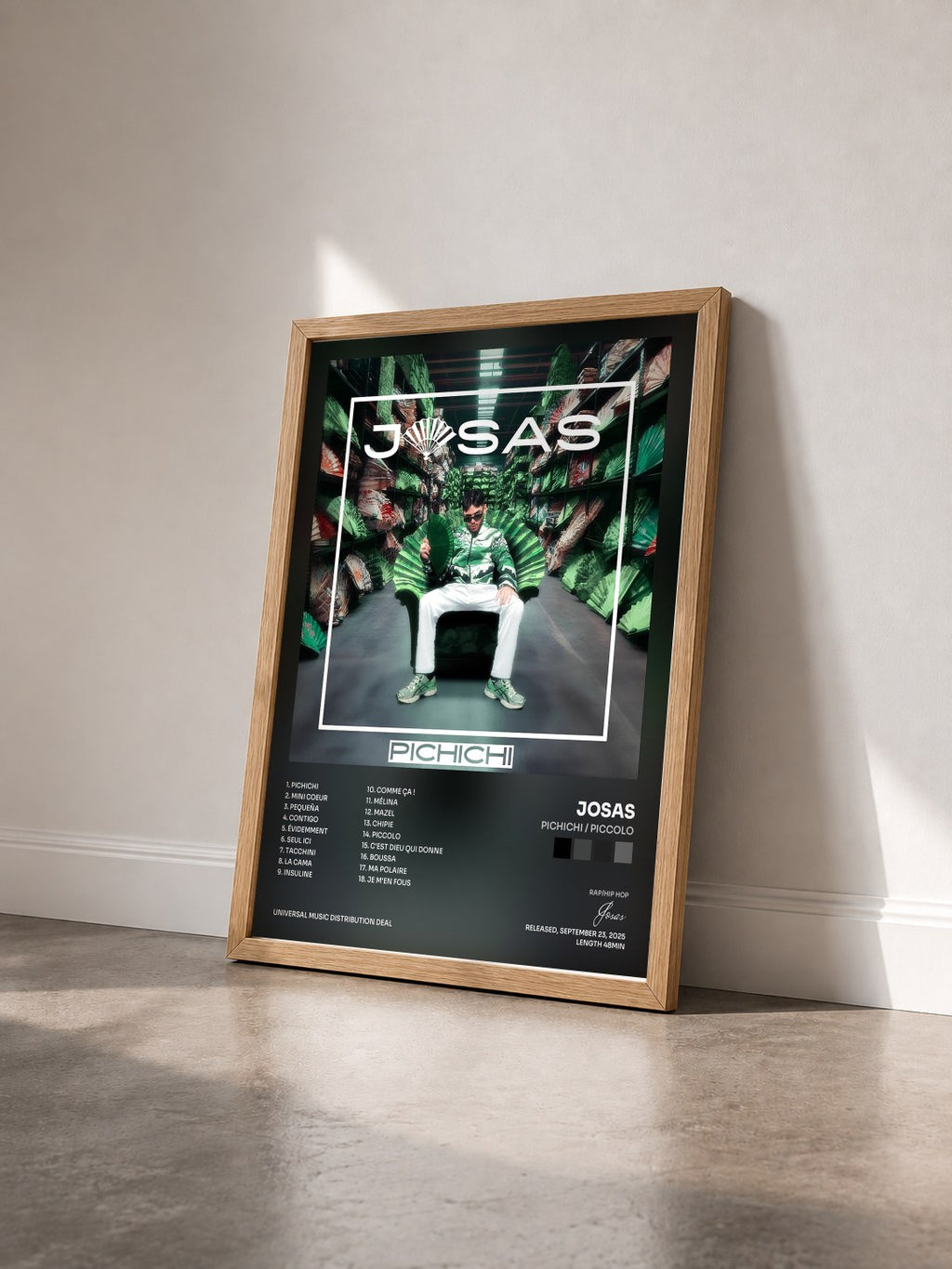#bois Tableau de l'album Pichichi / Piccolo de Josas vu de trois quarts, cadre en bois brut
