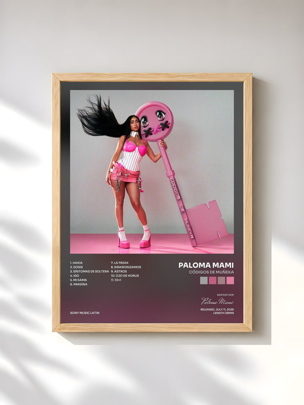 #bois Tableau de l'album CÓDiGOS DE MUÑEKA de Paloma Mami, cadre en bois brut, imprimé et encadré en France