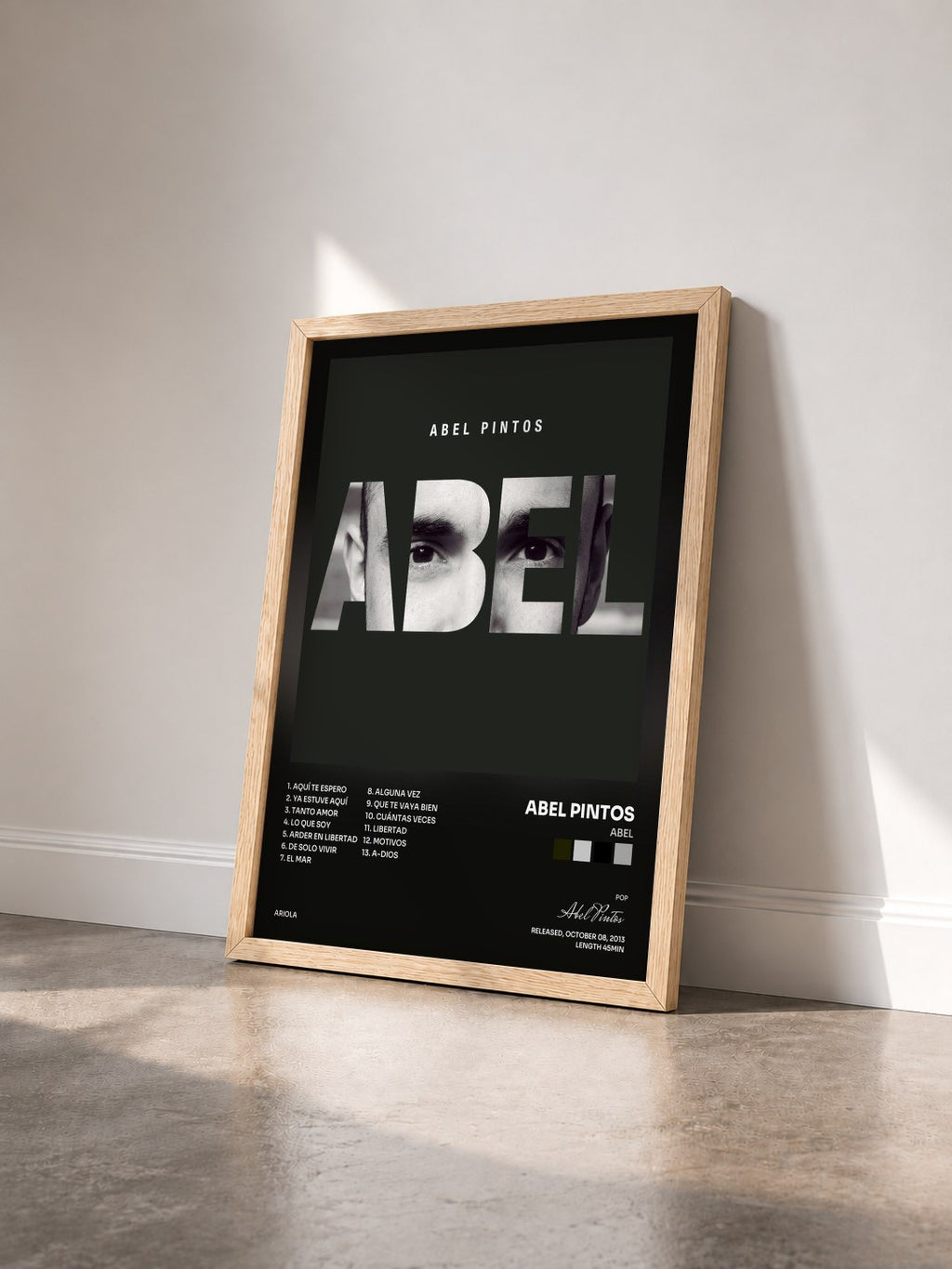 #bois Tableau de l'album Abel de Abel Pintos vu de trois quarts, cadre en bois brut