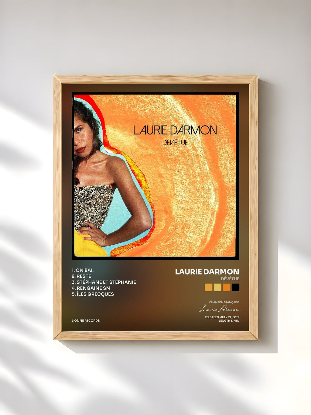 #bois Tableau de l'album Dévêtue de Laurie Darmon, cadre en bois brut, imprimé et encadré en France