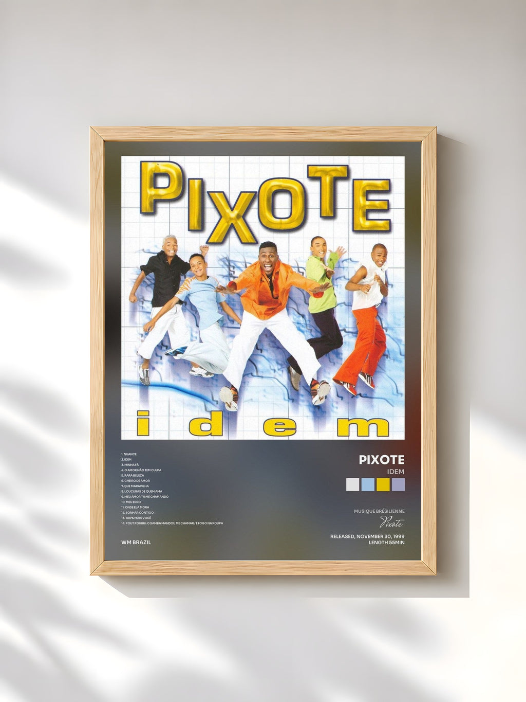 #bois Tableau de l'album Idem de Pixote, cadre en bois brut, imprimé et encadré en France