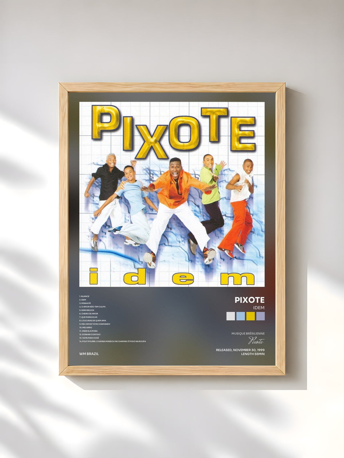 #bois Tableau de l'album Idem de Pixote, cadre en bois brut, imprimé et encadré en France