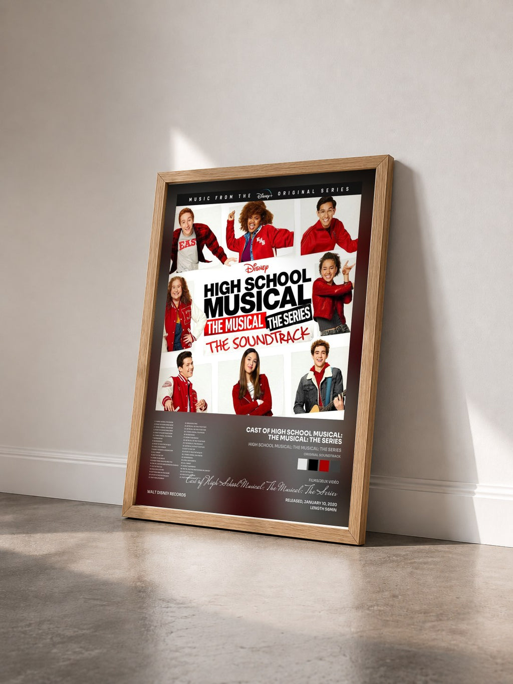#bois Tableau de l'album High School Musical: The Musical: The Series (Original Soundtrack) de Cast of High School Musical: The Musical: The Series vu de trois quarts, cadre en bois brut