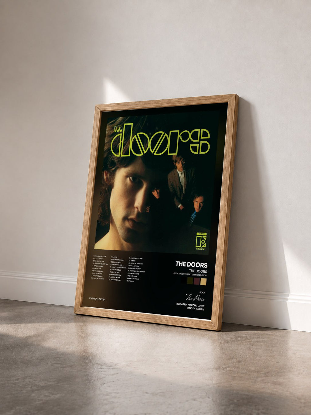 #bois Tableau de l'album The Doors (50th Anniversary Deluxe Edition) de The Doors vu de trois quarts, cadre en bois brut