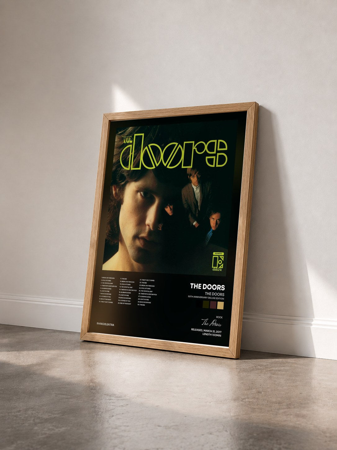 #bois Tableau de l'album The Doors (50th Anniversary Deluxe Edition) de The Doors vu de trois quarts, cadre en bois brut