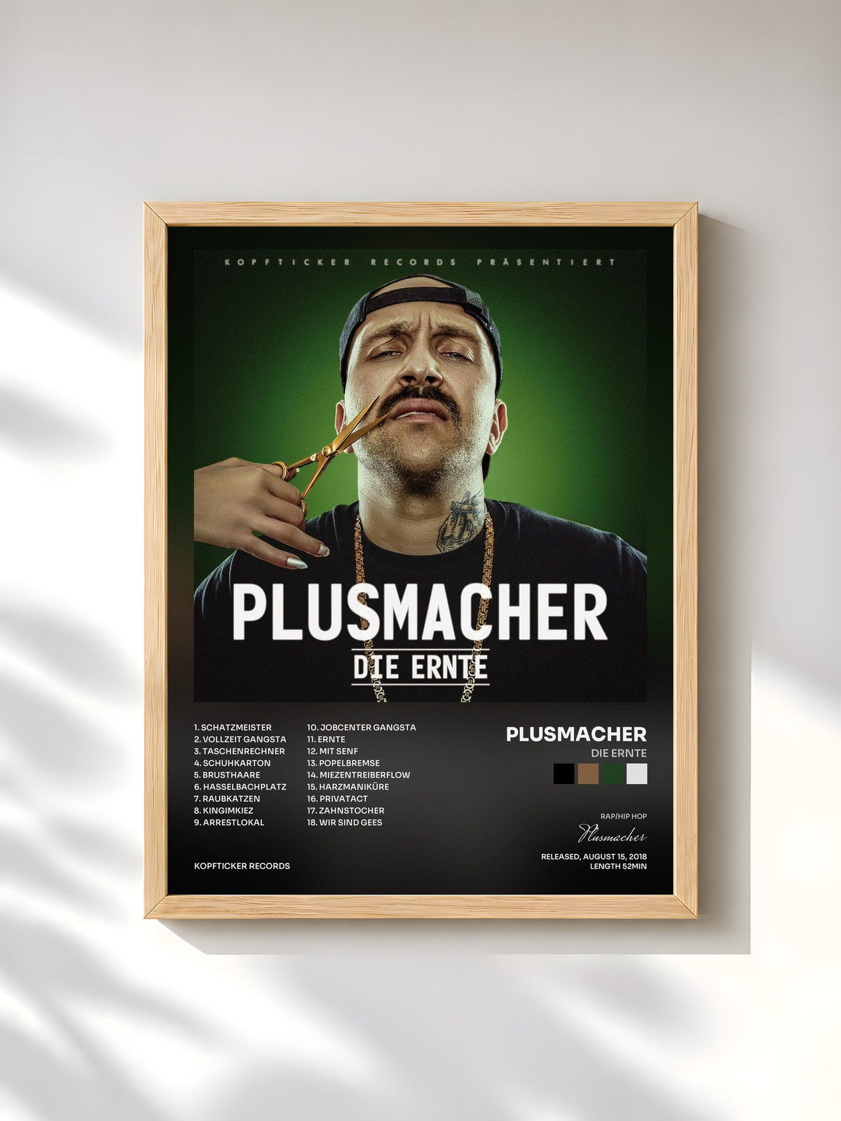 #bois Tableau de l'album Die Ernte de Plusmacher, cadre en bois brut, imprimé et encadré en France