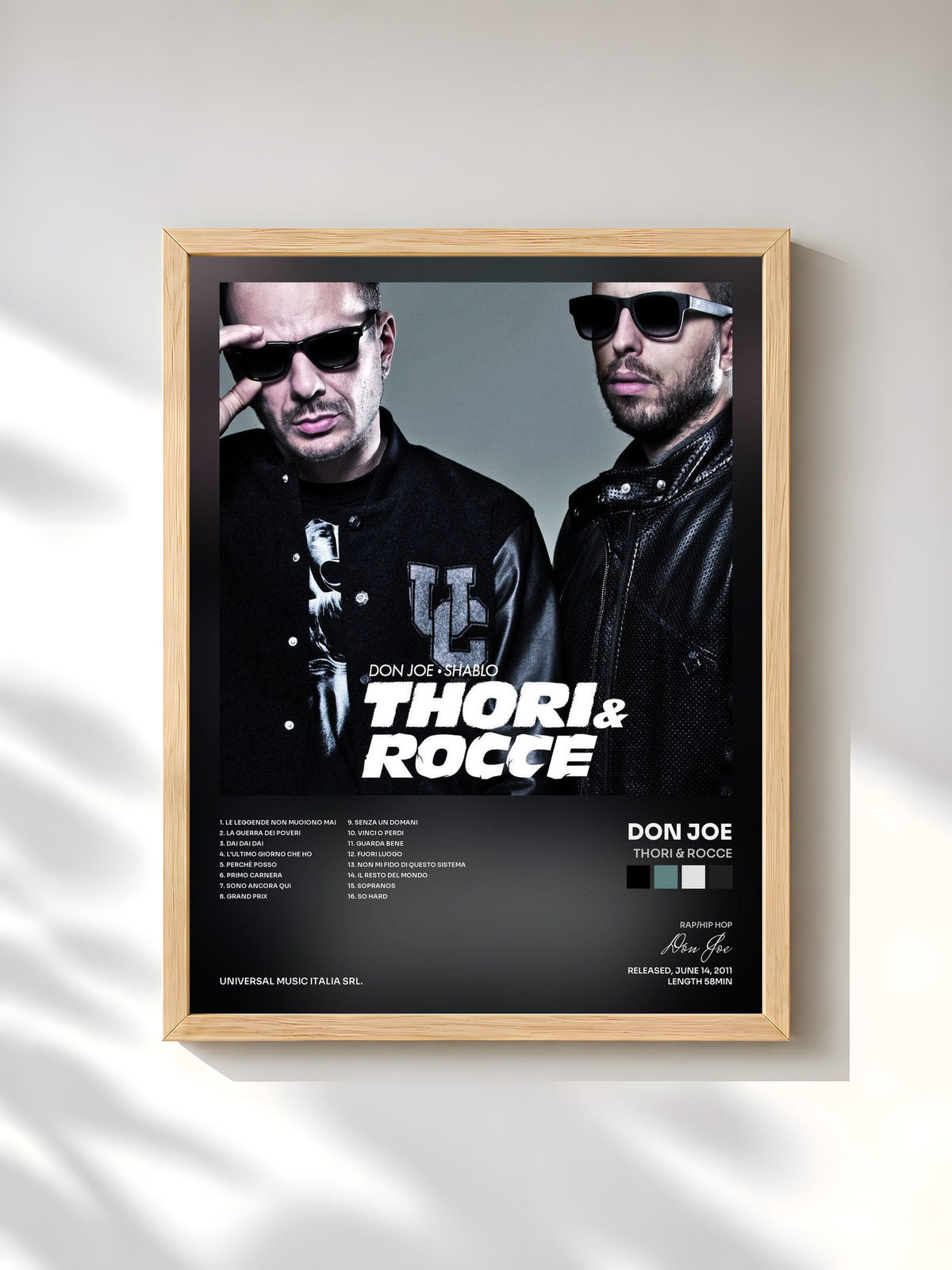 #bois Tableau de l'album Thori & Rocce de Don Joe, cadre en bois brut, imprimé et encadré en France