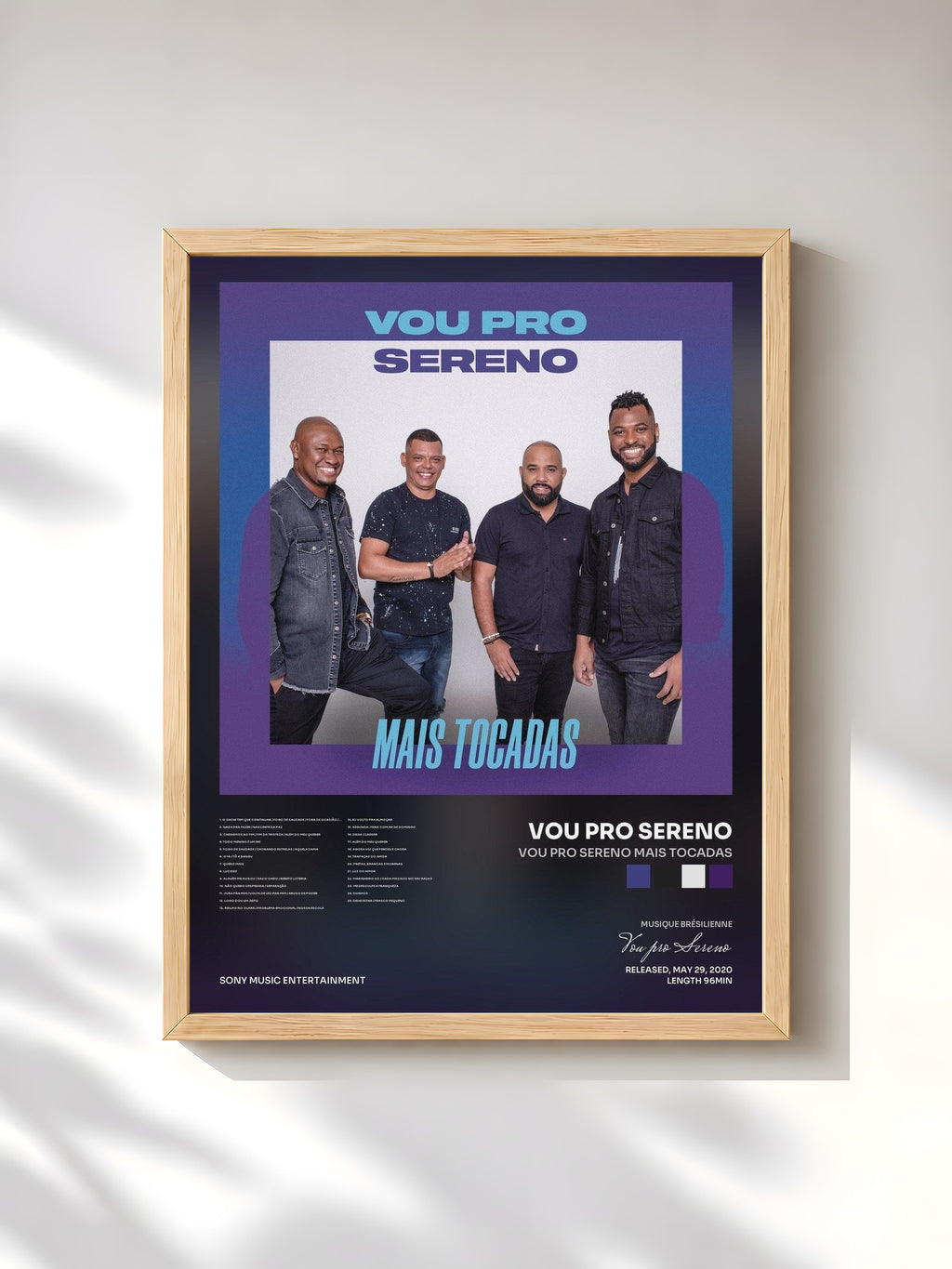 #bois Tableau de l'album Vou Pro Sereno Mais Tocadas de Vou pro Sereno, cadre en bois brut, imprimé et encadré en France