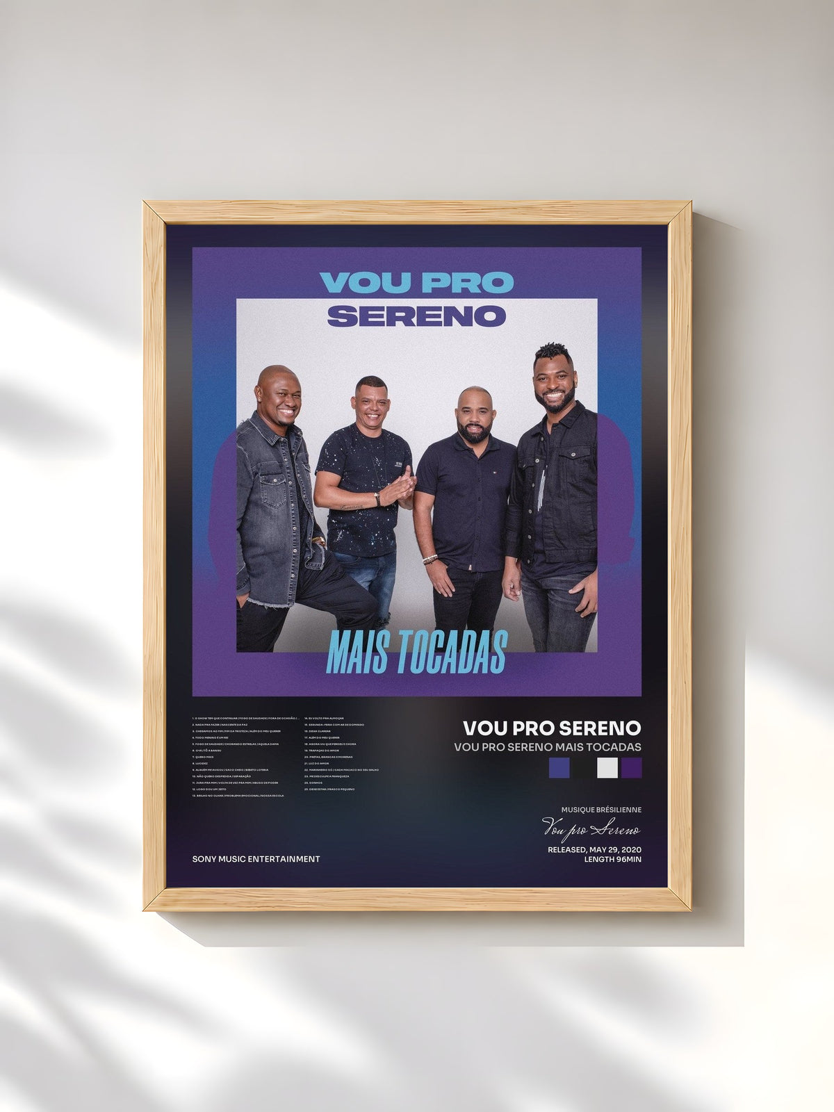#bois Tableau de l'album Vou Pro Sereno Mais Tocadas de Vou pro Sereno, cadre en bois brut, imprimé et encadré en France