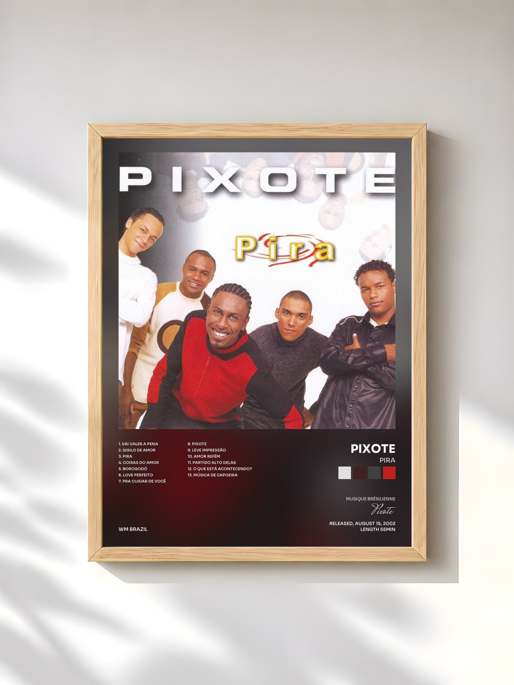 #bois Tableau de l'album Pira de Pixote, cadre en bois brut, imprimé et encadré en France