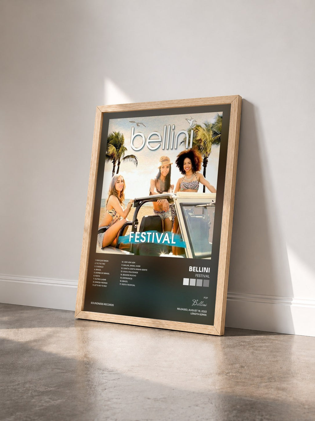 #bois Tableau de l'album Festival de Bellini vu de trois quarts, cadre en bois brut