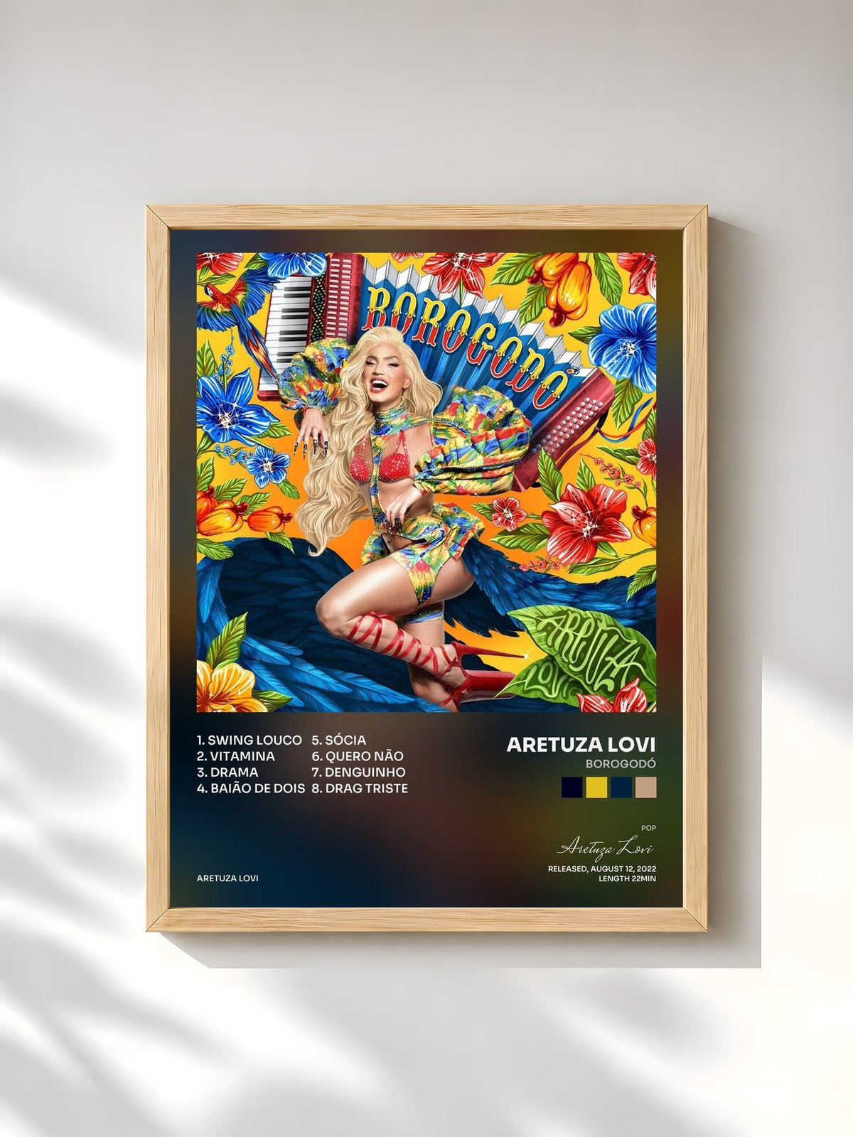 #bois Tableau de l'album BOROGODÓ de Aretuza Lovi, cadre en bois brut, imprimé et encadré en France
