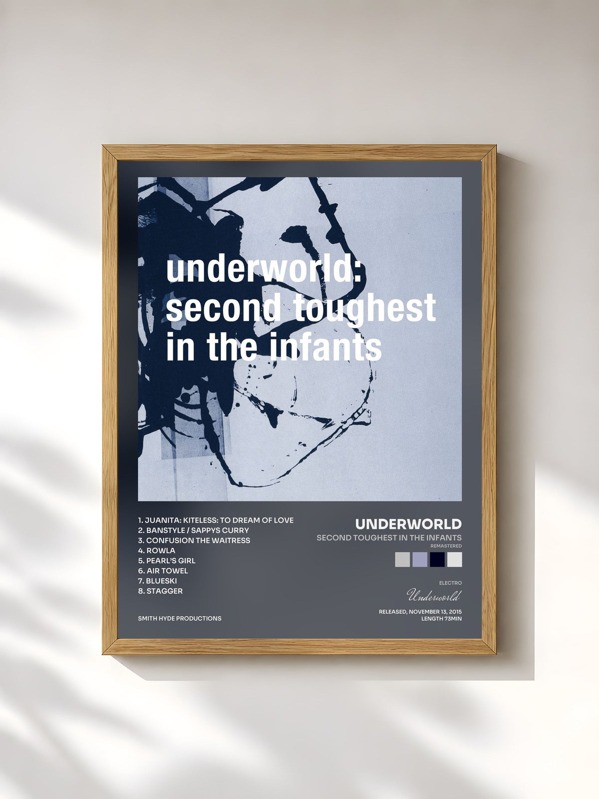 #bois Tableau de l'album Second Toughest In The Infants (Remastered) de Underworld, cadre en bois brut, imprimé et encadré en France
