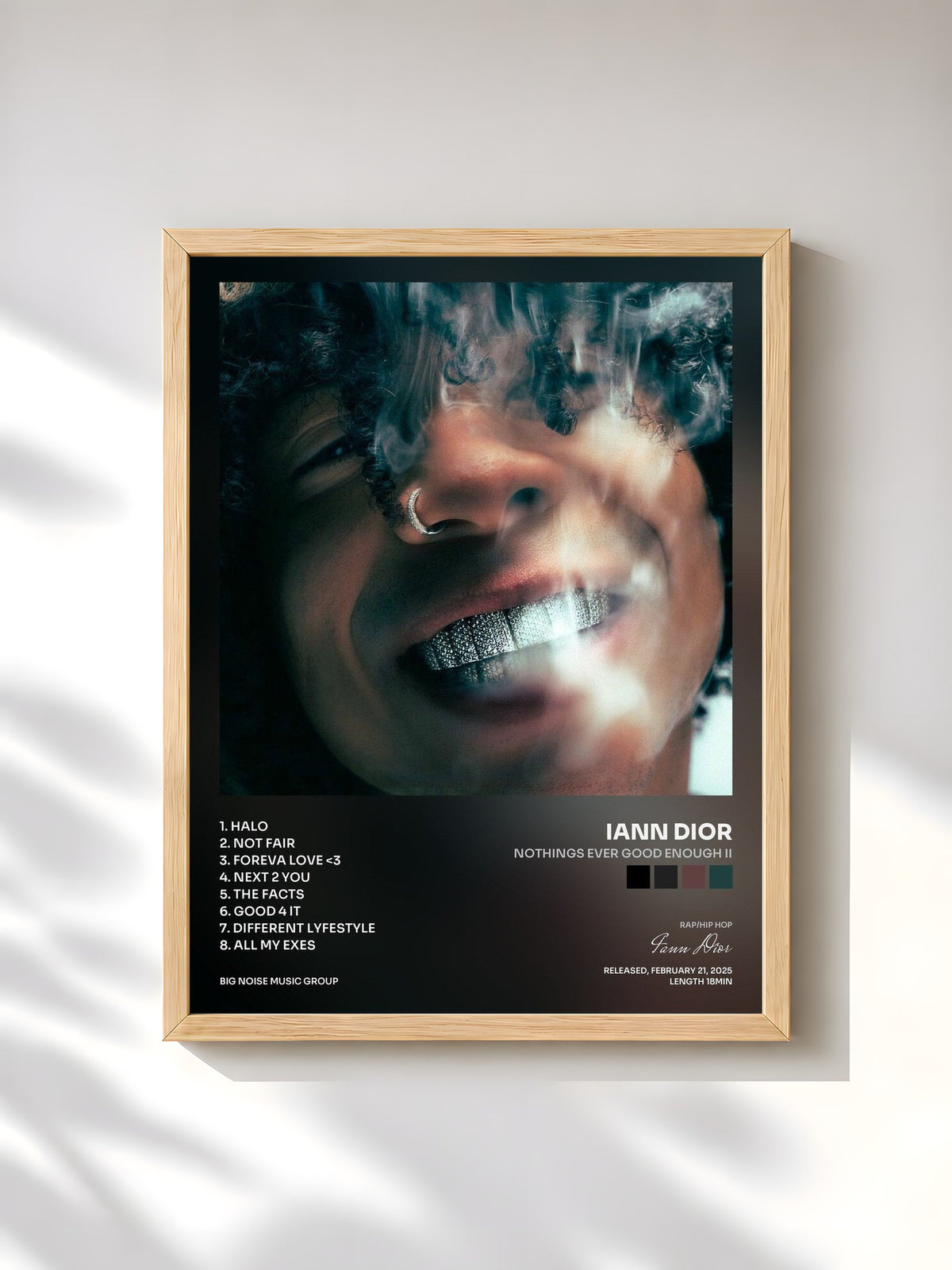 #bois Tableau de l'album Nothings Ever Good Enough II de Iann Dior, cadre en bois brut, imprimé et encadré en France