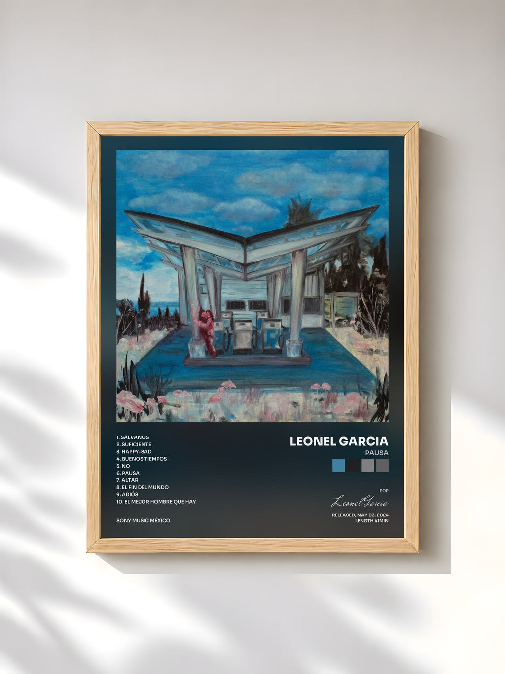#bois Tableau de l'album Pausa de Leonel Garcia, cadre en bois brut, imprimé et encadré en France