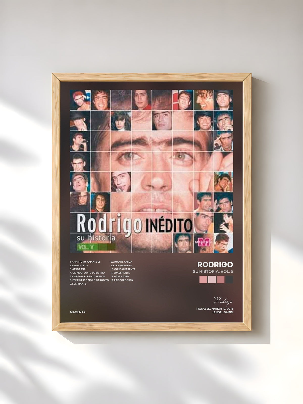 #bois Tableau de l'album Su Historia, Vol. 5 de Rodrigo, cadre en bois brut, imprimé et encadré en France