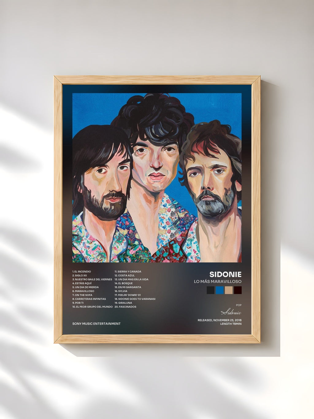 #bois Tableau de l'album Lo Más Maravilloso de Sidonie, cadre en bois brut, imprimé et encadré en France
