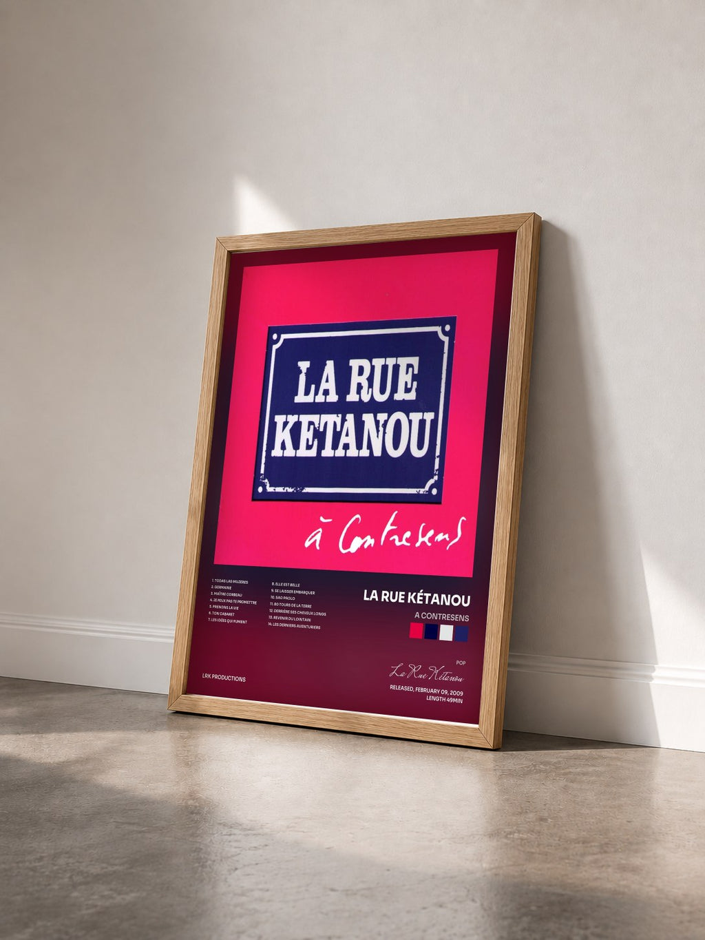 #bois Tableau de l'album A Contresens de La Rue Kétanou vu de trois quarts, cadre en bois brut