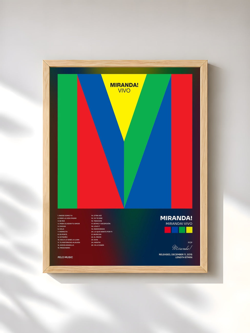 #bois Tableau de l'album Miranda! Vivo de Miranda!, cadre en bois brut, imprimé et encadré en France