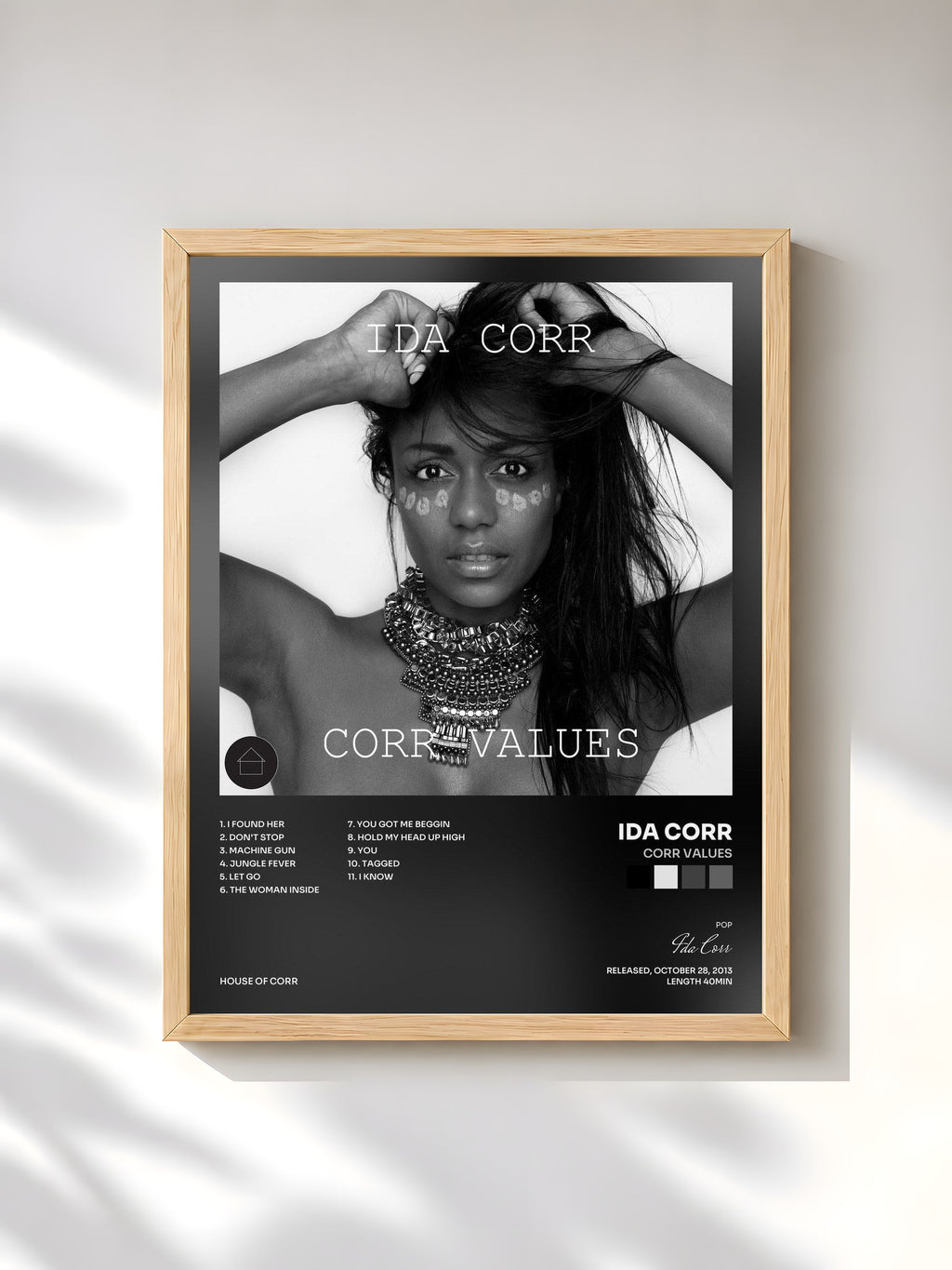 #bois Tableau de l'album Corr Values de Ida Corr, cadre en bois brut, imprimé et encadré en France