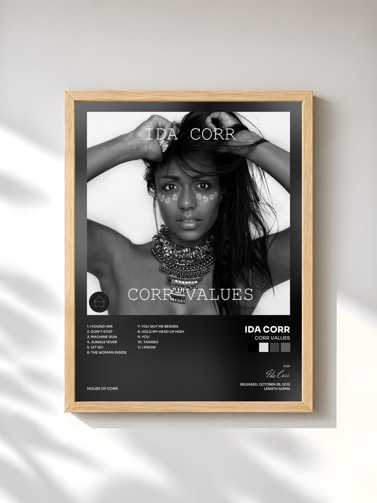 #bois Tableau de l'album Corr Values de Ida Corr, cadre en bois brut, imprimé et encadré en France