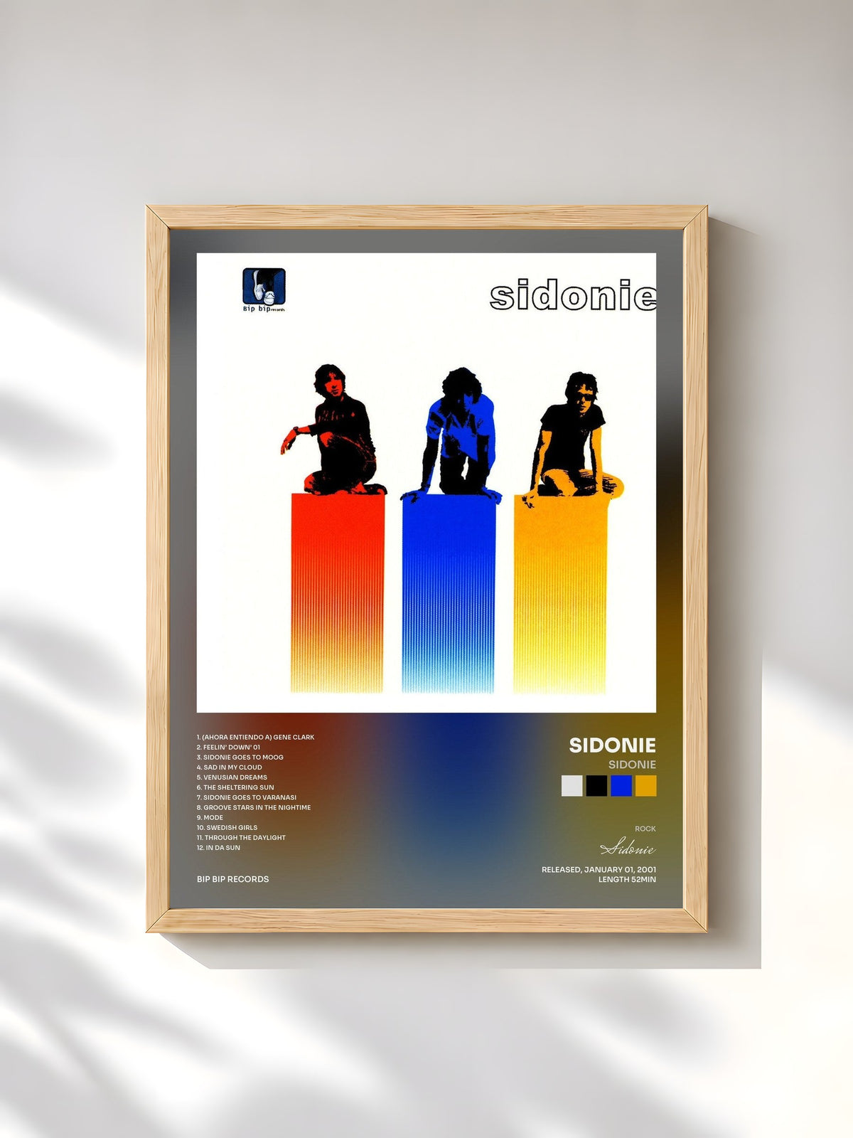 #bois Tableau de l'album Sidonie de Sidonie, cadre en bois brut, imprimé et encadré en France