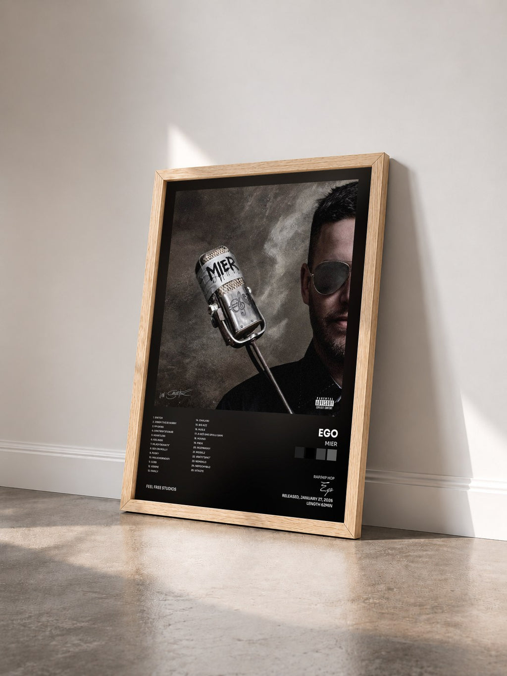 #bois Tableau de l'album MIER de Ego vu de trois quarts, cadre en bois brut