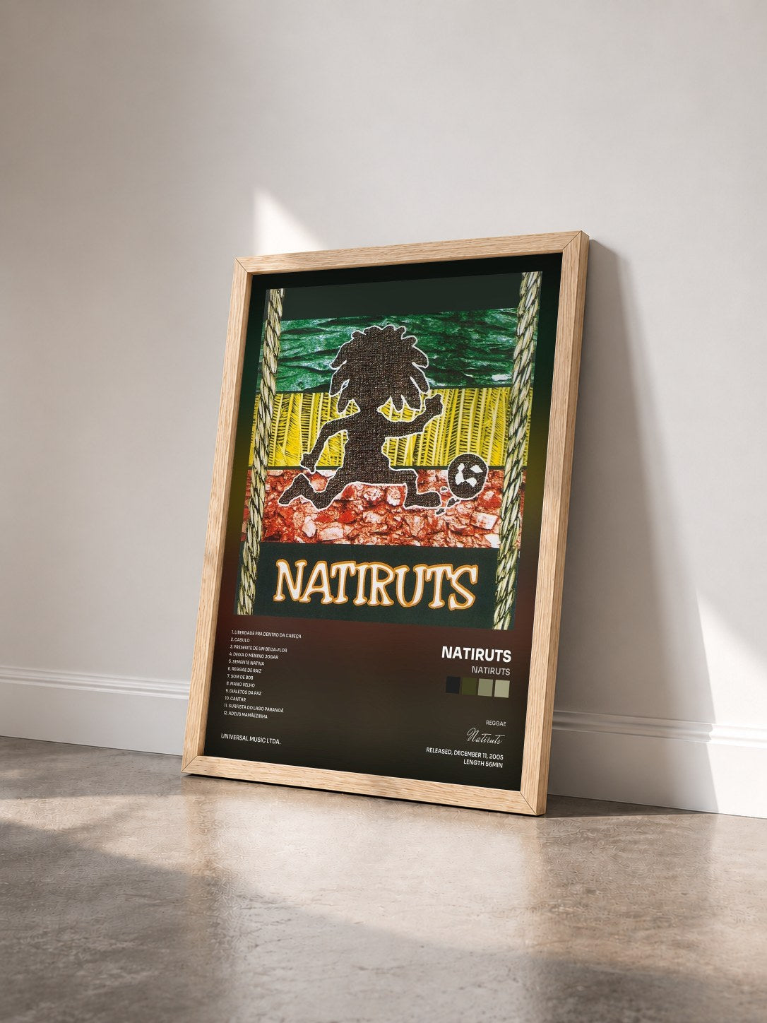 #bois Tableau de l'album Natiruts de Natiruts vu de trois quarts, cadre en bois brut