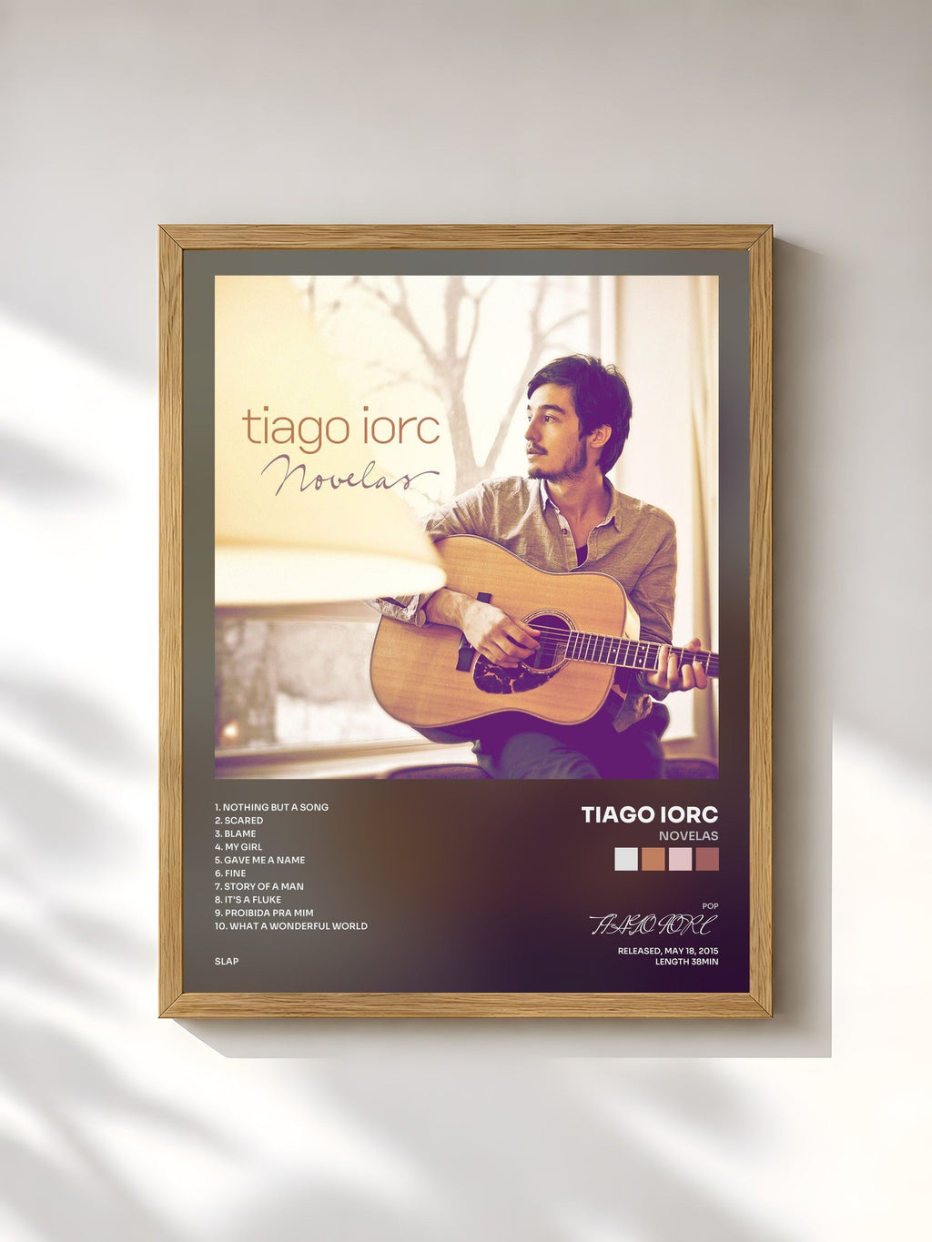 #bois Tableau de l'album Novelas de TIAGO IORC, cadre en bois brut, imprimé et encadré en France