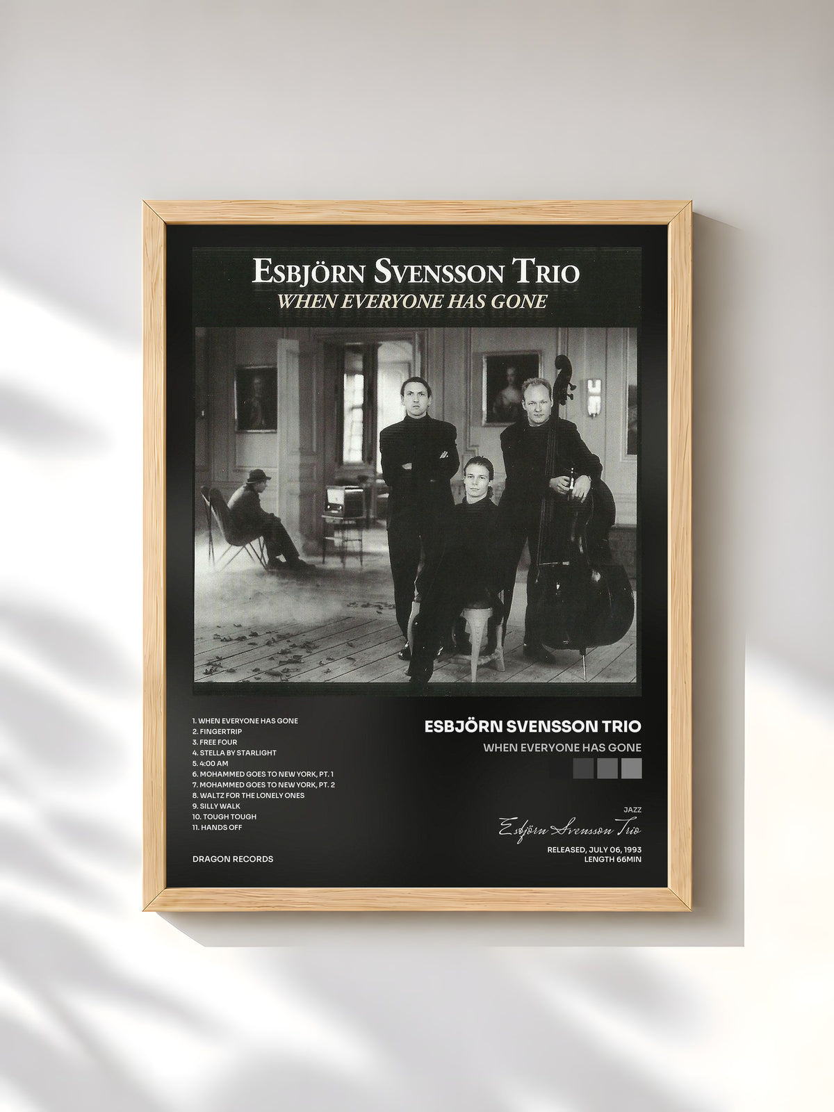 #bois Tableau de l'album When Everyone Has Gone de Esbjörn Svensson Trio, cadre en bois brut, imprimé et encadré en France