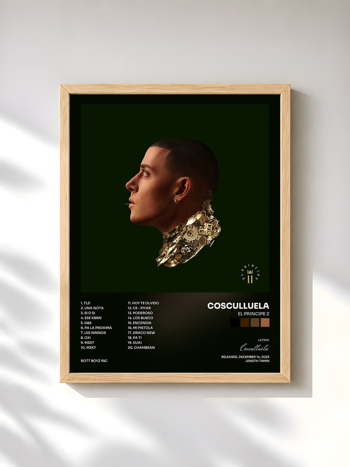 #bois Tableau de l'album El Principe 2 de Cosculluela, cadre en bois brut, imprimé et encadré en France