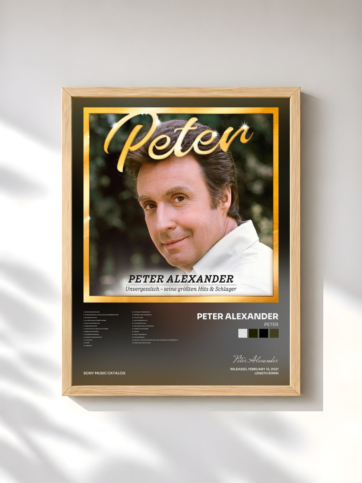 #bois Tableau de l'album Peter de Peter Alexander, cadre en bois brut, imprimé et encadré en France