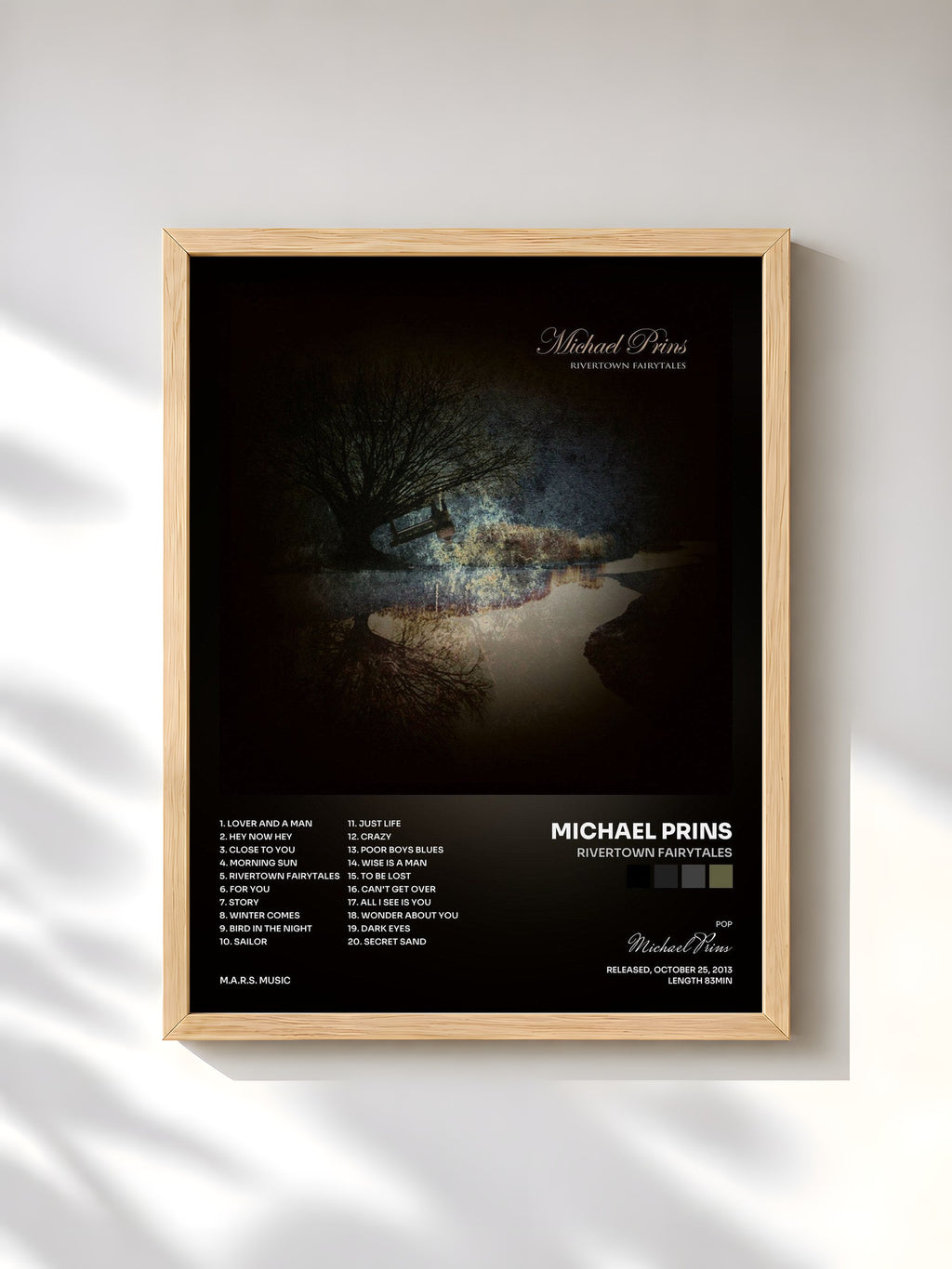 #bois Tableau de l'album Rivertown Fairytales de Michael Prins, cadre en bois brut, imprimé et encadré en France