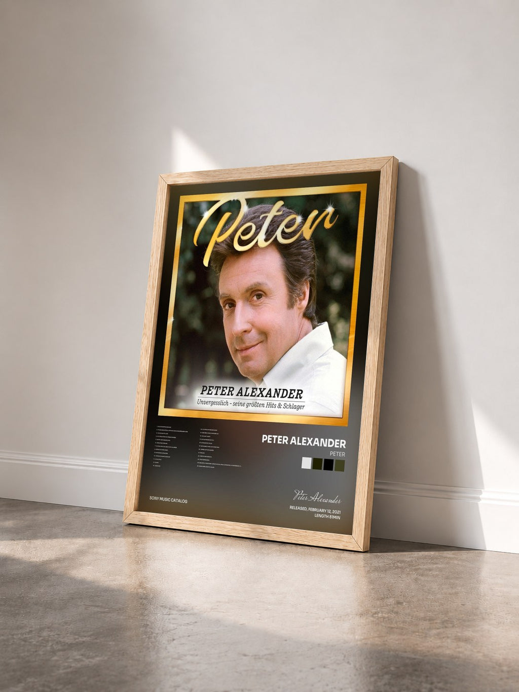 #bois Tableau de l'album Peter de Peter Alexander vu de trois quarts, cadre en bois brut