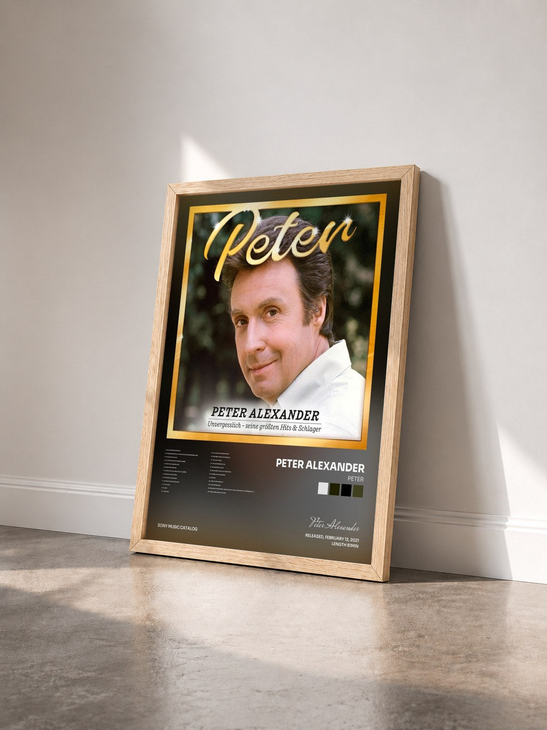 #bois Tableau de l'album Peter de Peter Alexander vu de trois quarts, cadre en bois brut