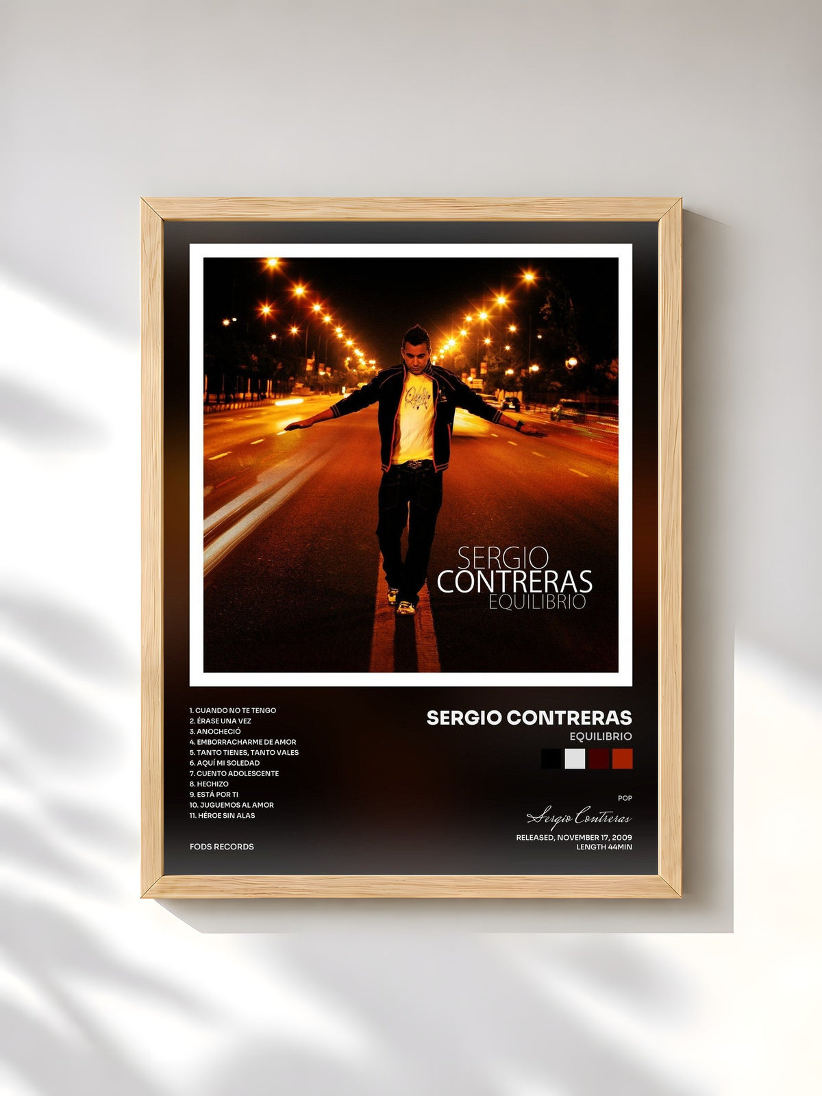 #bois Tableau de l'album Equilibrio de Sergio Contreras, cadre en bois brut, imprimé et encadré en France