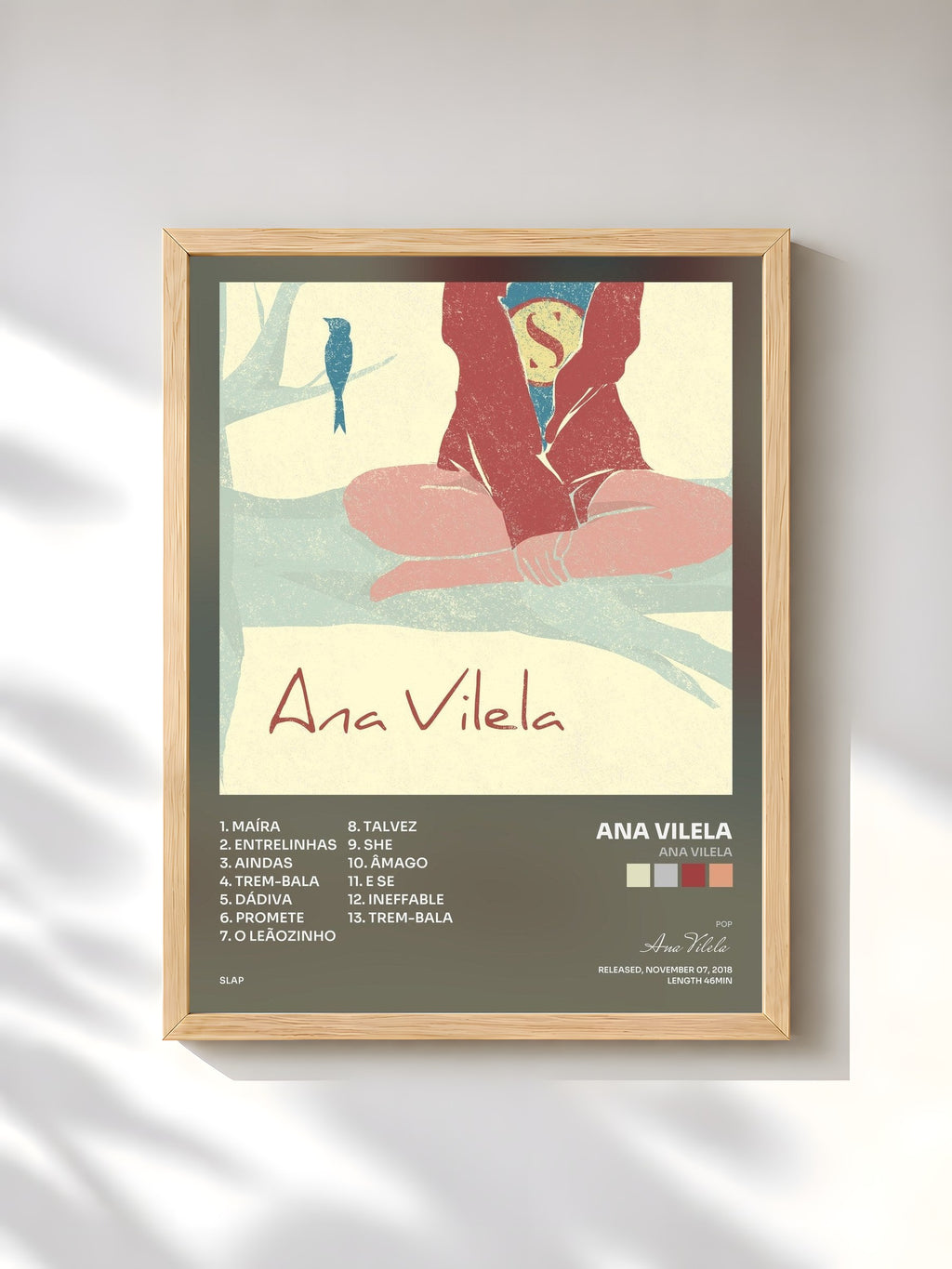 #bois Tableau de l'album Ana Vilela de Ana Vilela, cadre en bois brut, imprimé et encadré en France